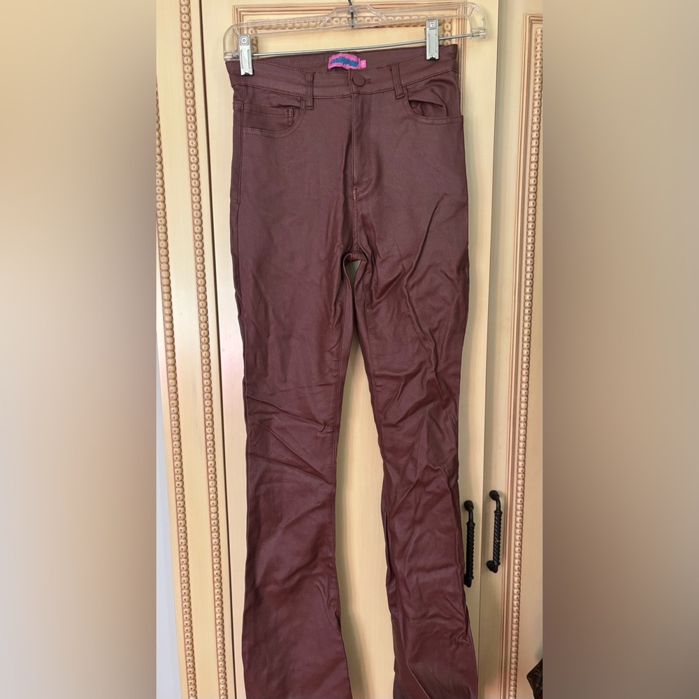 Edikted flare leather pants